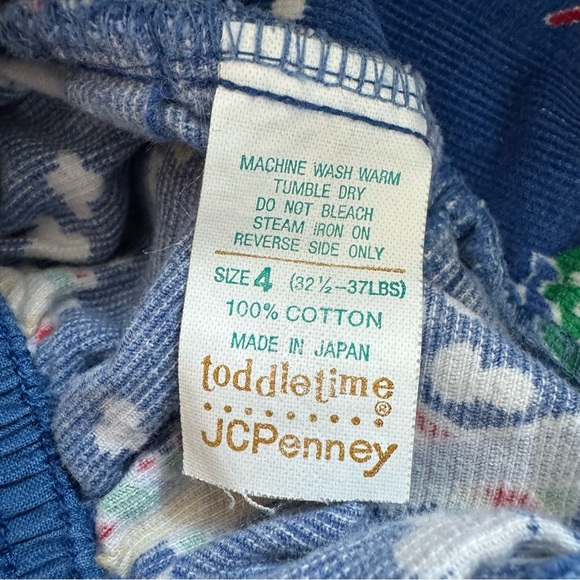 VTG JC Penny Toddle Time Blue Corduroy Overall Airplanes Boats Clouds Boys 4 - Picture 5 of 5
